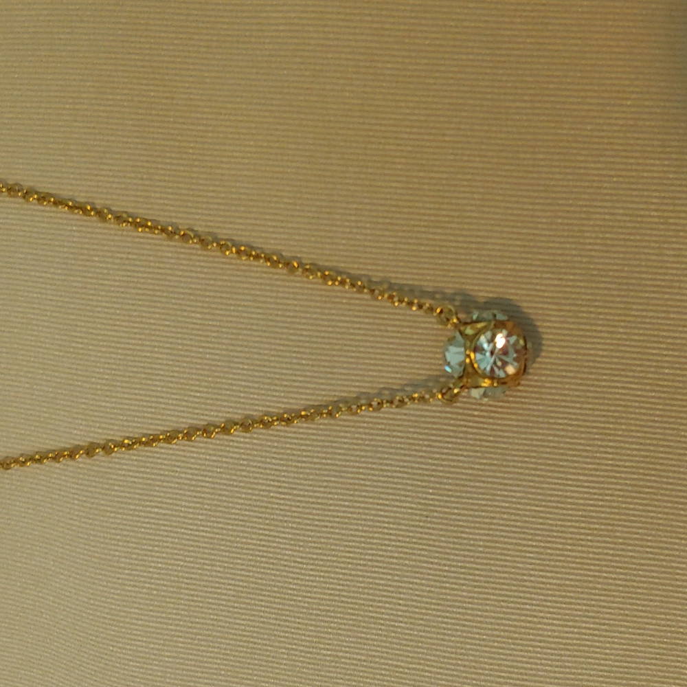 Kate Spade rose tone crystal necklace